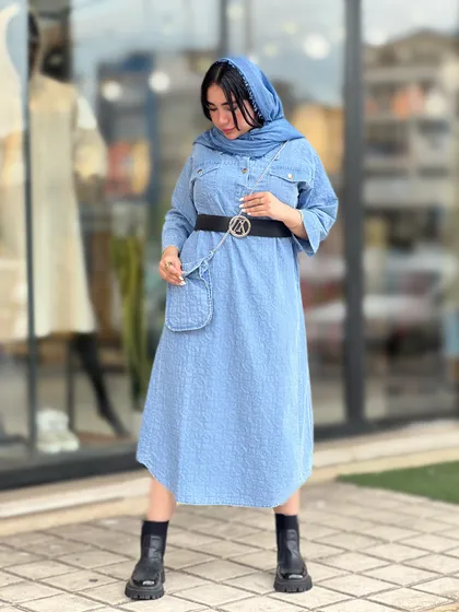 جین ماکسی به همراه کیف کد 626