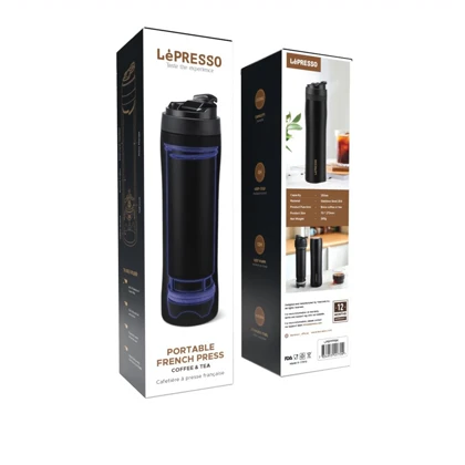 ماگ فرنچ پرس استیل قابل حمل Lepresso LPSPFPBK
