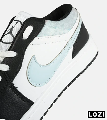 کفش مردانه و زنانه سفید مشکی آبی NIKE jordan 1 مدل 7737