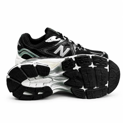 کفش کتانی مردانه مدل نیوبالانس مشکی سفید New BALANCE 740