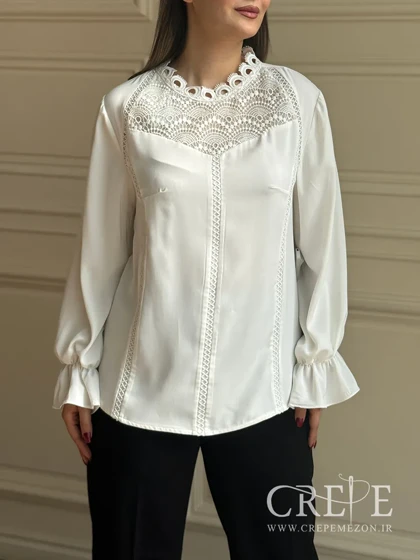 شومیز یقه گیپور