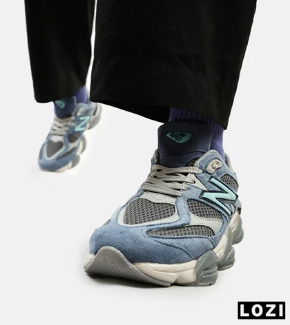 کفش کتانی مردانه آبی خاکستری NEW BALANCE 9060