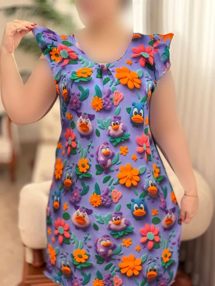پیراهن نخی پریسا 3325