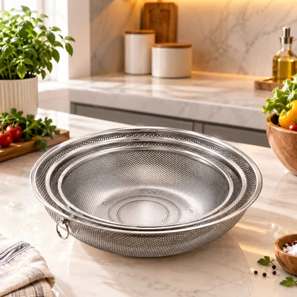 آبکش استیل دایره ای