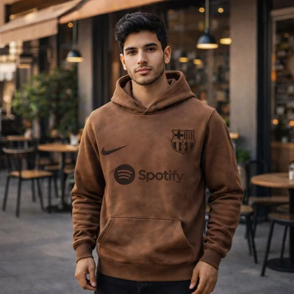 هودی مدل بارسلونا-قهوه ای