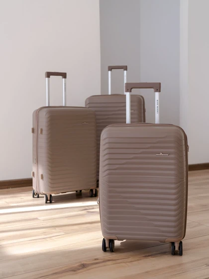 چمدان رزمری مدل Rose Merry RL-305-3S سایز بزرگ خاکی