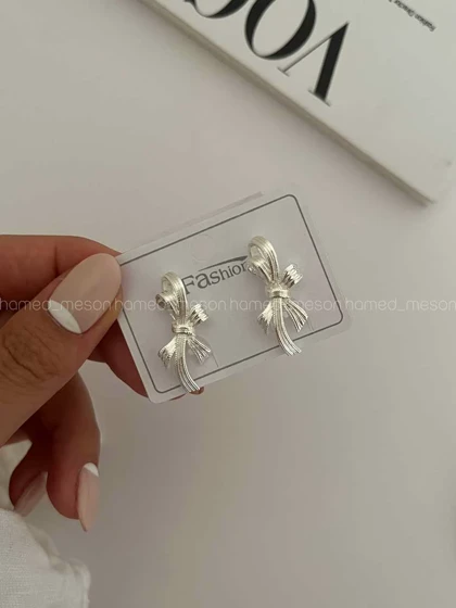 گوشواره پاپیونی طرحدار