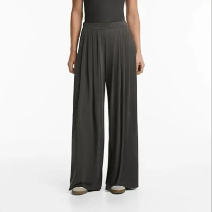 شلوار اویشو Oysho مدل Light Touch wide-leg trousers
