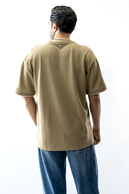 تیشرت آستین کوتاه ژاکارد جودونی مردانه