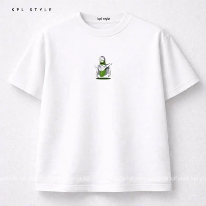 تیشرت باکسی 100٪ پنبه با چاپ مینیمال | کد 1332