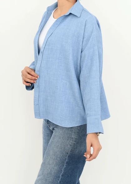 شومیز کوتاه سر آستین دکمه