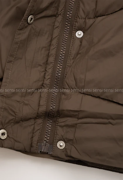 کاپشن وارداتی یقه پوست پشم شیشه کد1004846