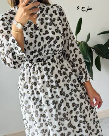 پیراهن حریر سرمه سری 15