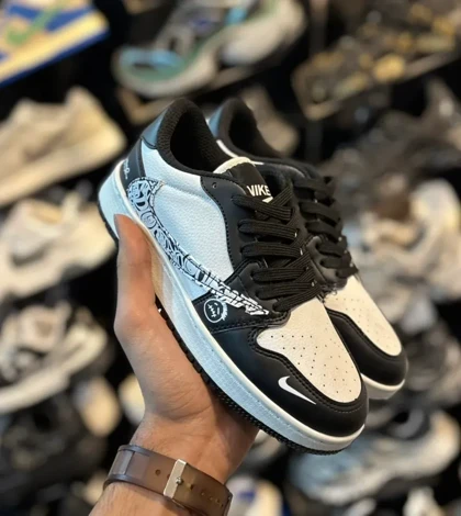 کتانی زنانه ترویس دیور مشکی سفید