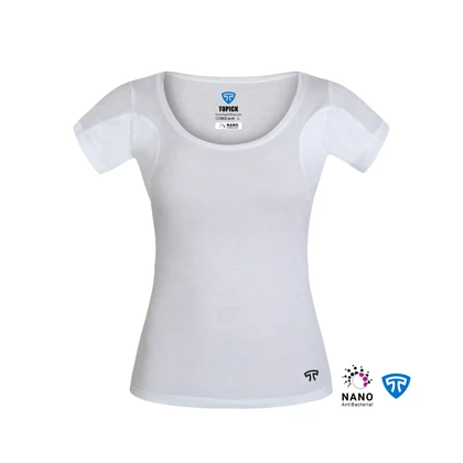 تیشرت نانو آنتی باکتریال ضدتعریق زنانه سفید