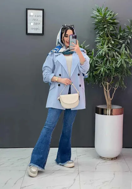 مانتو کتی چهاردکمه آستین کش