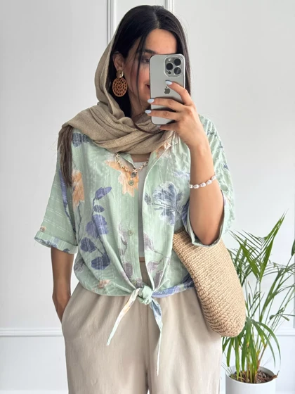 شومیز گره‌ای گندم
