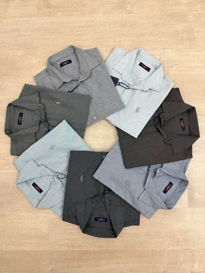 پیراهن ساده آستین بلند پنبه کد 2475