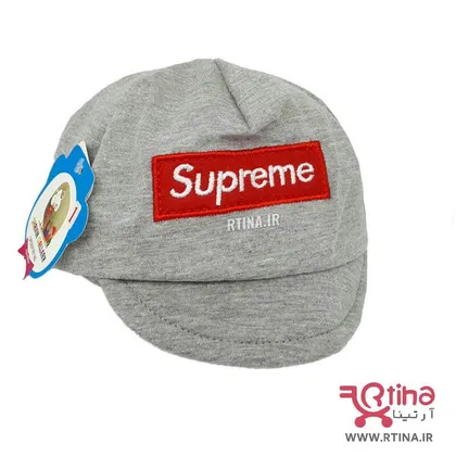 کلاه نوزادی بند دار مدل روگوشی supreme