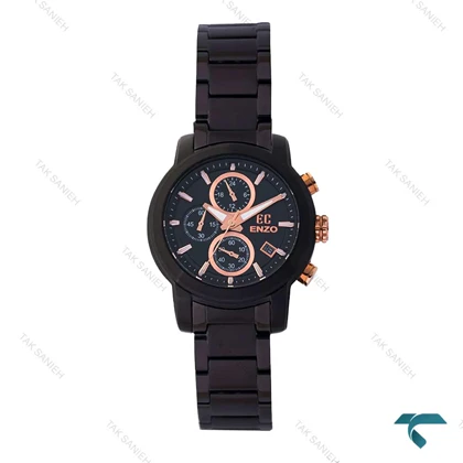 ساعت انزو زنانه EC-2164BRL سه موتوره کرنوگراف مشکی Enzo-8113-L