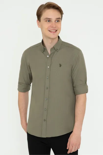 پیراهن مردانه سبز G081SZ004.000.1379185