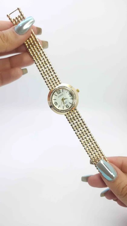 ساعت مچی زنانه مجلسی EHHE نگین‌دار با موتور کوارتز