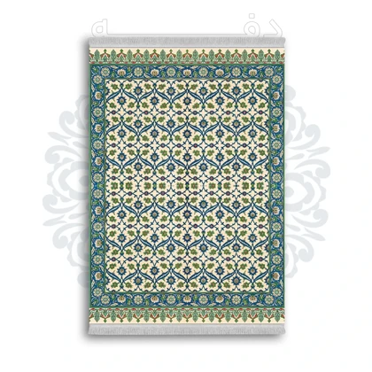 *جدید* فرشینه از جنس پارچه شانل مخمل ترک طرح فانتزی برند دفه کد 528