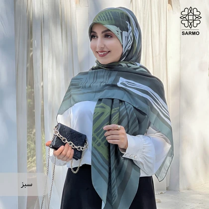 روسری نخ پنبه رنگی