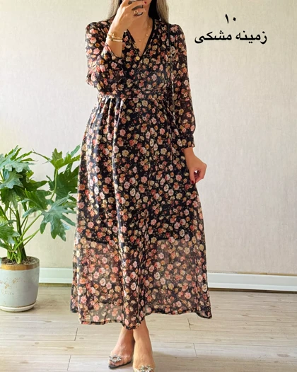 پیراهن حریر گلشید 2