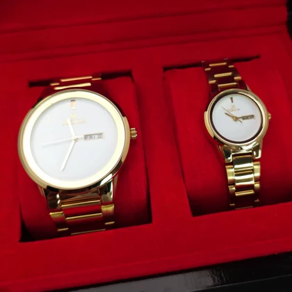 ساعت مچی ست مردانه و زنانه مما Mema 2096 با تاریخ روز و ایام هفته