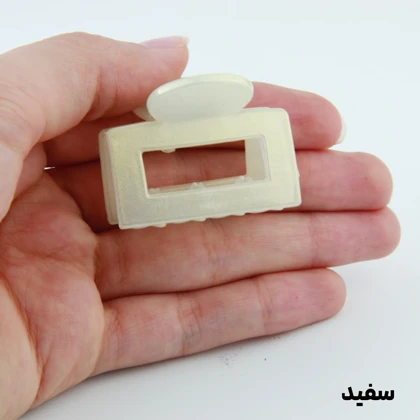 کلیپس دخترانه مدل مربعی کوچک دو رنگ