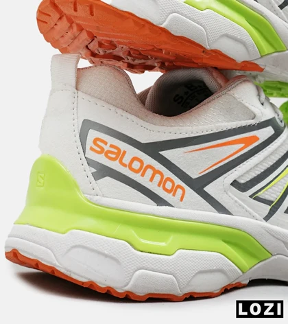 کفش کتانی مردانه و زنانه سفید فسفری نارنجی سالومون Salomon X ULTRA