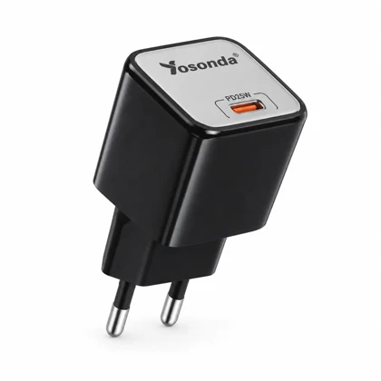 شارژر یوسوندا Yosonda مدل Y-G28 توان 25 وات با فناوری GaN و خروجی USB-C PD