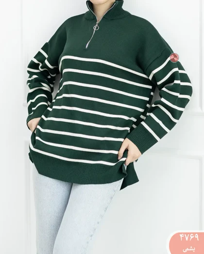 بافت راه راه نیم زیپ 4769