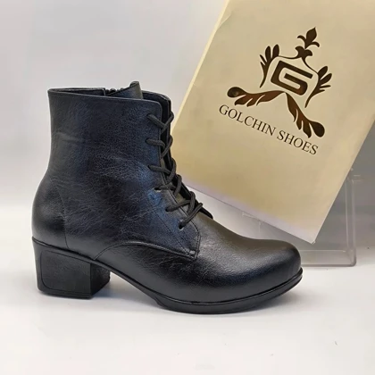 نیم بوت چرمی بغل زیپ طبی