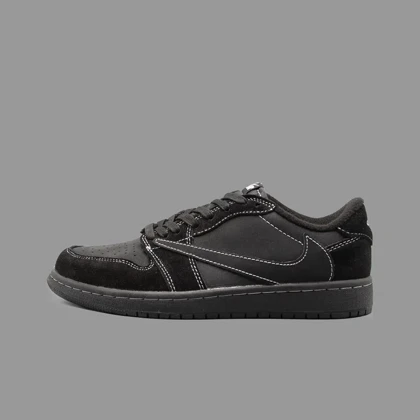 نایکی ایرجردن 1 ترویس اسکات بلک فنتوم ساق کوتاه Nike Air Jordan 1 Low Travis Scott Black Phantom