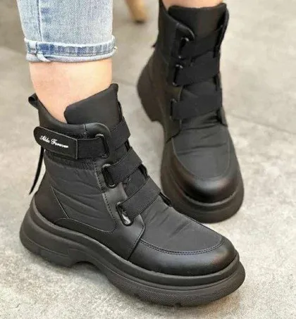 بوت کاپشنی چسبی زنانه کد 1446