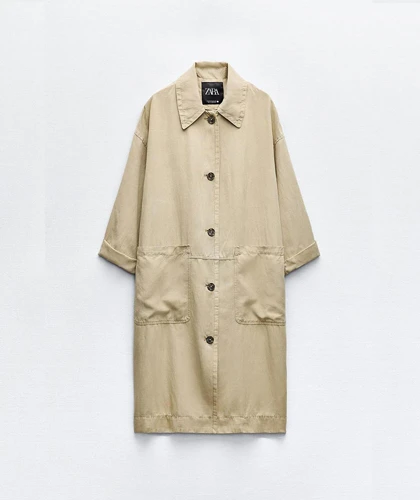 ترنچ کت کتان 238