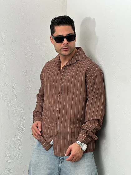 پیراهن مردانه راه راه مودال 1061