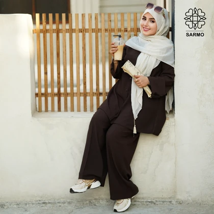 تونیک و شلوار ونوس قهوه ای