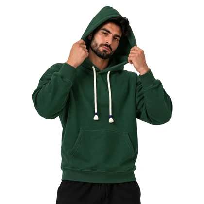 هودی اسپرت بیسیک مدل ZRA-5F0654 سبز تیره