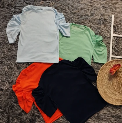 تیشرت آستین پیله دار زنانه کد 403026