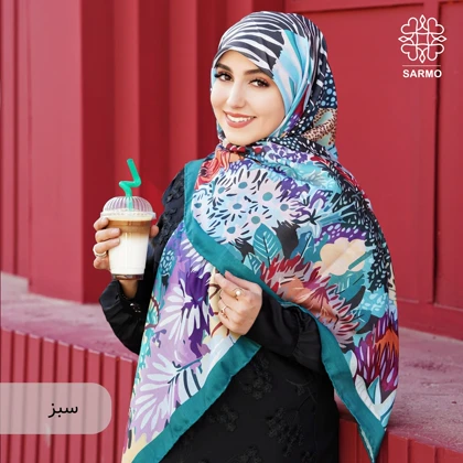 روسری نخ پنبه جنگل