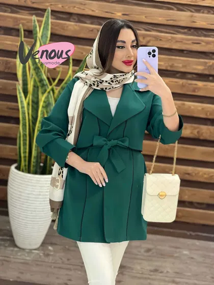 مانتو ژیله دار مغزی دوزی