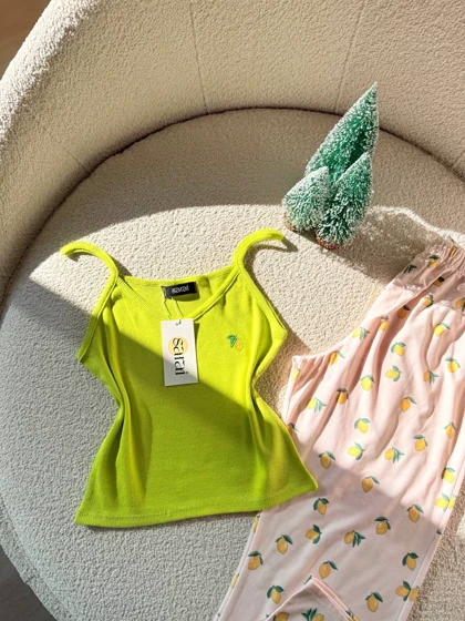 ست کراپ شلوار بهار😍