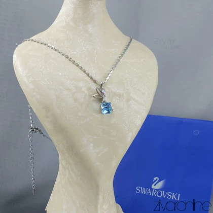 گردنبند سواروسکی مدل معروف فرشته آبی روشن 50275