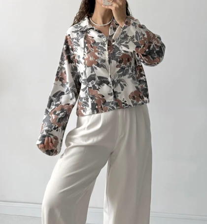 کت طرح دار برشکا | Bershka patterned coat🇹🇳