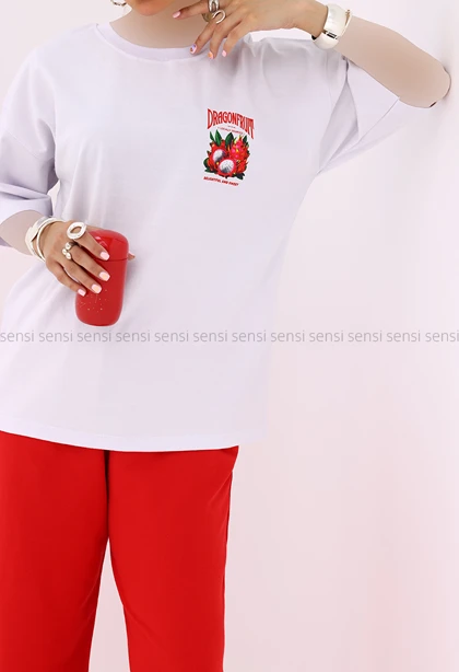 تیشرت زنانه پینترستی چاپی کد1006228