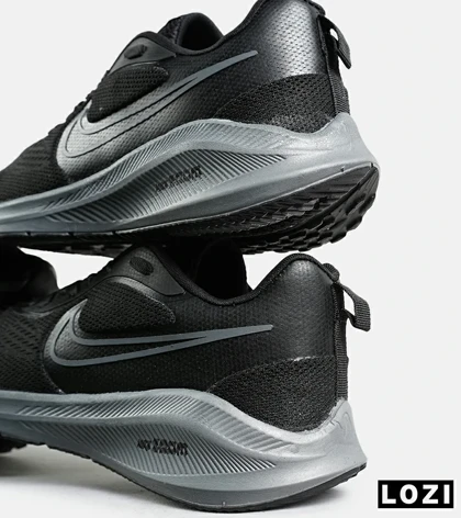 کفش کتانی مردانه و زنانه مشکی طوسی نایک NIKE PEGASUS V10 مدل 7143