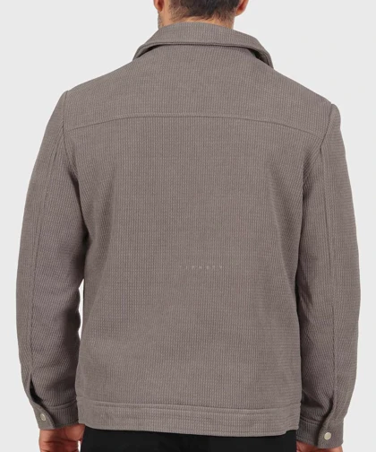 کت کتان زیپ‌دار و داخل خز 2603